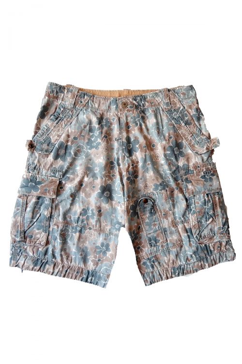 Men's cargo floral shorts