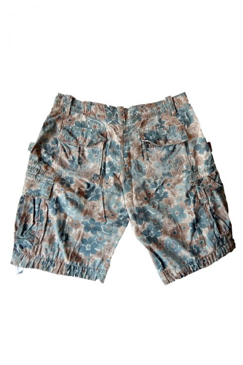 Men's cargo floral shorts