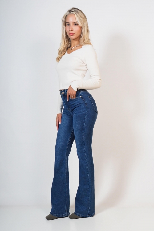 High waisted flared jeans Kamila