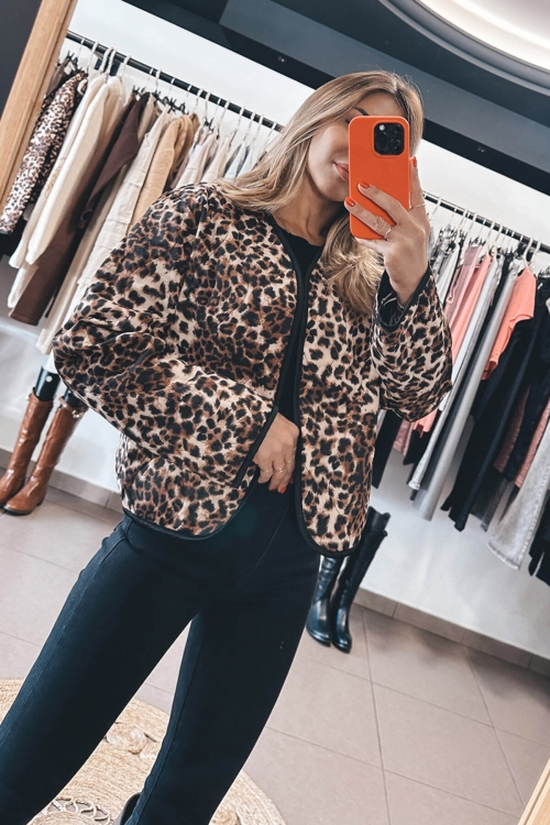 Καπιτονέ animal print jacket Chloe