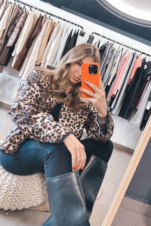 Καπιτονέ animal print jacket Chloe