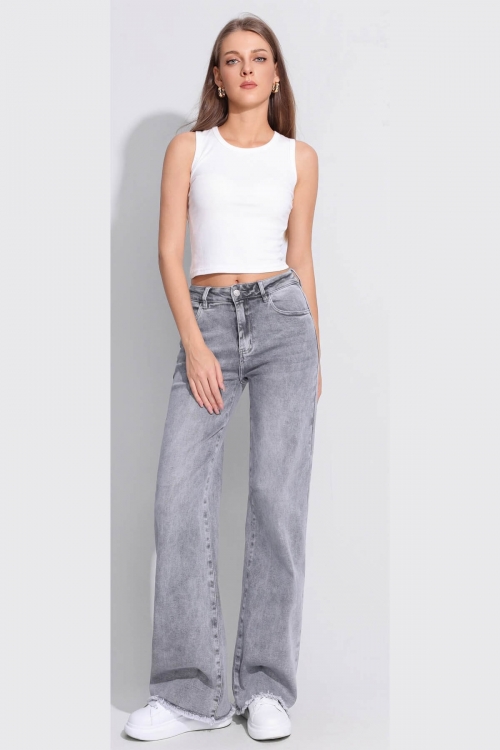 Premium high waisted wide led jeans Rease