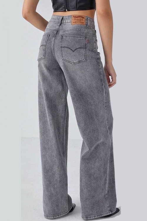 Premium high waisted wide leg jeans Flora