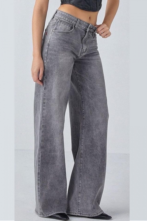 Premium high waisted wide leg jeans Flora