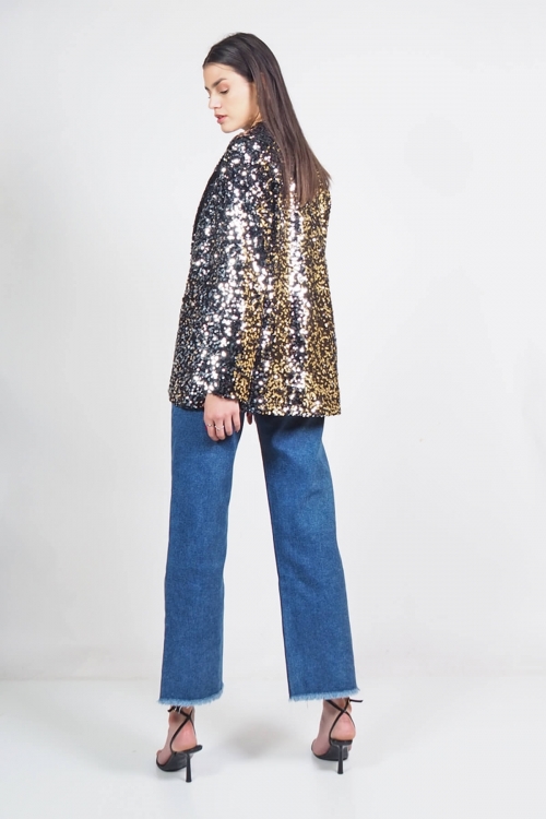 Clarebelle quilted sequin blazer