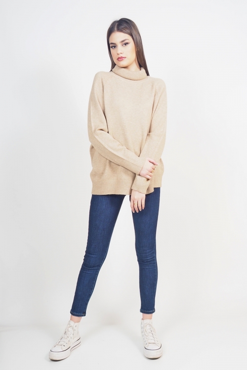 Soft knit turtleneck lurex top Vilma