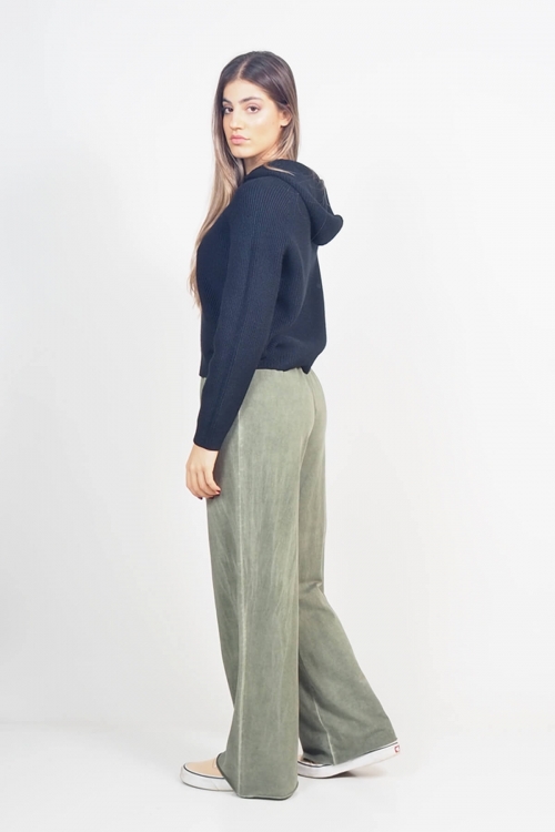 Stonewashed cotton pants Indie